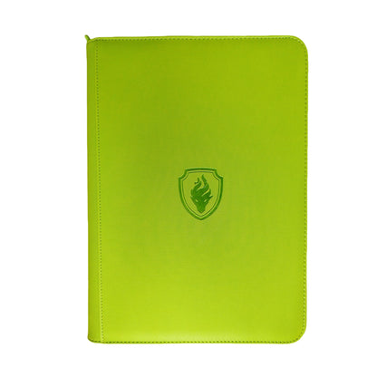 9 Pocket Trading Card Binder, PU Cover Zipper Card Collection Album, Sturdy 360 Side-Loading Card Folder Holder for Game Cards