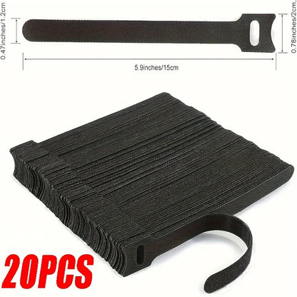 10-100pcsReleasable Cable Organizer Ties Mouse Earphones Wire Management Nylon Cable Ties Reusable Loop Hoop Tape Straps Tie