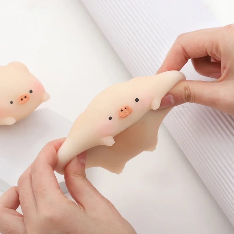 Cute Little Pink Pig Squeeze Toys Pink Piglet Stress-relieving and Venting Toys Kawaii Pet Fidget Toys Gifts for Friends