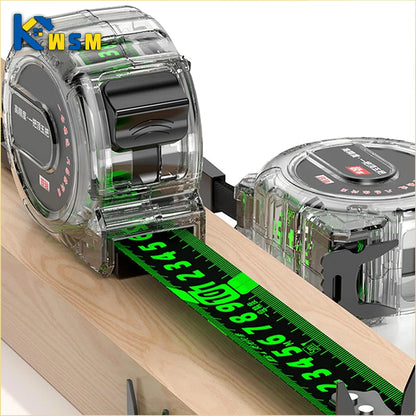 3-10M Self-Locking Tape Measure Black Fluorescent Tape Measure High Precision Thickened Wear-resistant Drop-proof Tape Measure