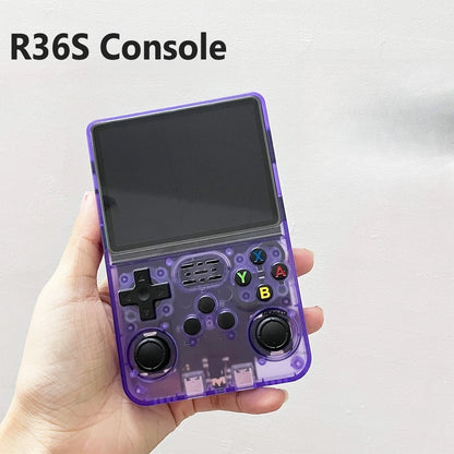 R36S Retro Handheld Game Console Linux System 3.5-Inch IPS HD 4K 64G 20000+ Classical Games Portable Pocket Game Console