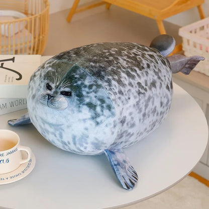 Simulation Seal Sea Lion Plush Toys Hot Sale Mom-Children Seal Doll Cozy Cotton Stuffed Throw Pillow Back Cushion Cute Gift