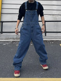 Men's Washed Relaxed Denim Overalls