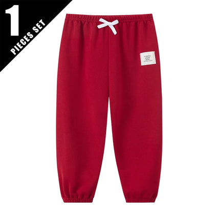 Children's Multi-color Seasonal Casual Sports Pants For Boys And Girls Autumn Solid Color Fashion Loose Haren Pants Sweatpants