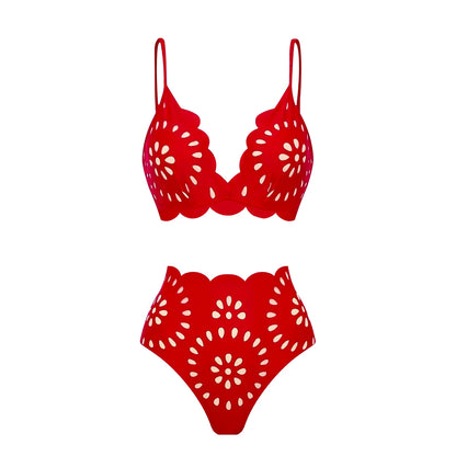 2026 New Sexy Ruffle Bikini Set Printed Brazilian Biquini Women Swimwear Skirt Bathing Suit Girls Summer Beachwear Dress