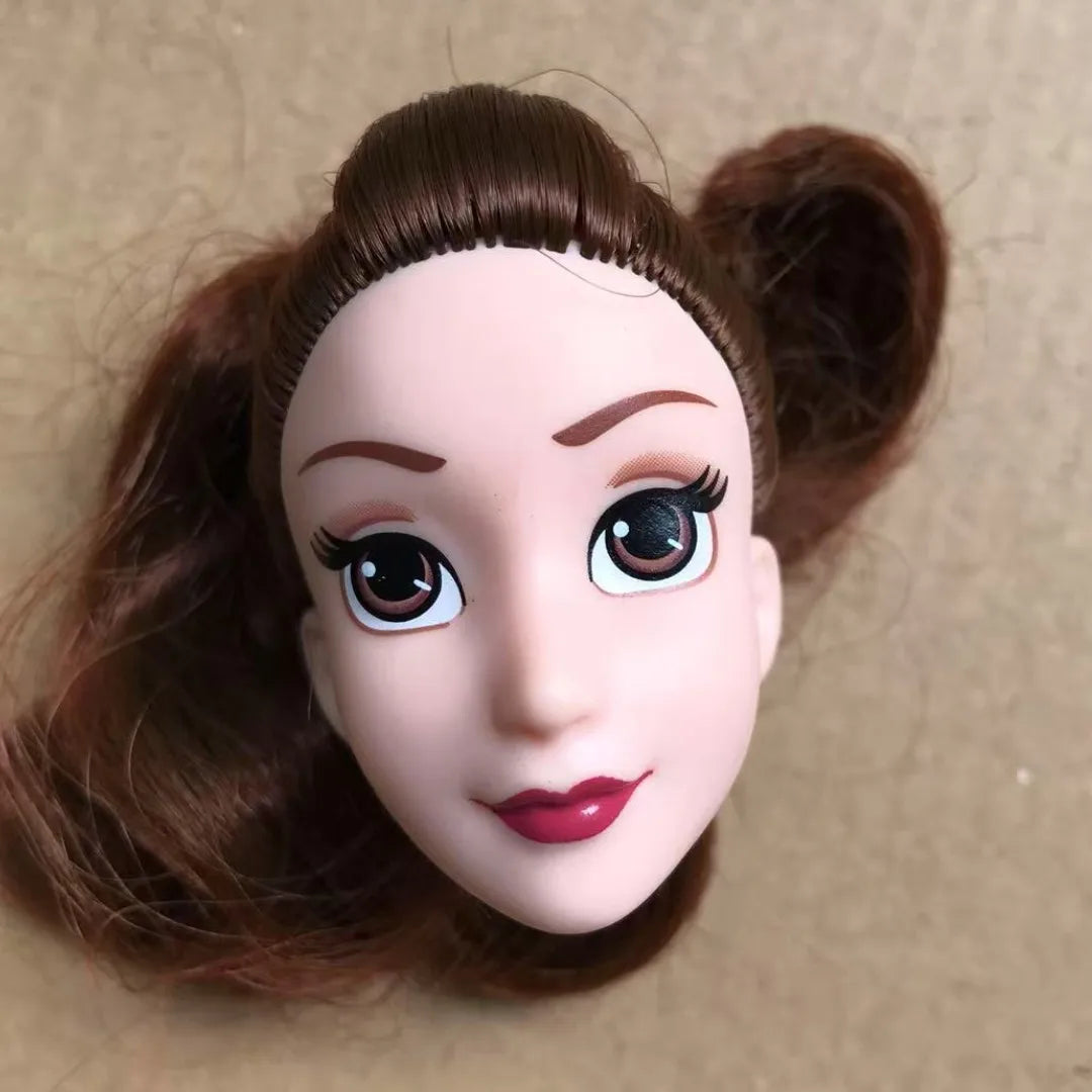 Glasses Eyes With Real Eyelashes Doll Heads Colorful Soft Doll Parts White Skin Doll Accessories Girl Gift Toys Figures