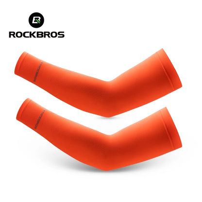 ROCKBROS Ice Silk Bicycle Sleeves Summer Breathable Cycling Arm Protection Outdoor Sun UV Protect Sports MTB Road Bike Sleeves