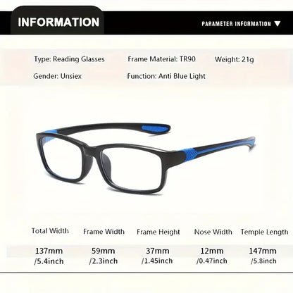 3/1 PCS Sports Reading Glasses Men Women - Comfortable, Stylish Presbyopic Readers with Polycarbonate Lenses, Bulk Wholesale