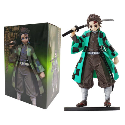 Anime Figure Kamado Tanjirou Nezuko Demon Slayer Figure Action Figures PVC Model Toys Zenitsu Figurine Inosuke Kimetsu No Yaiba