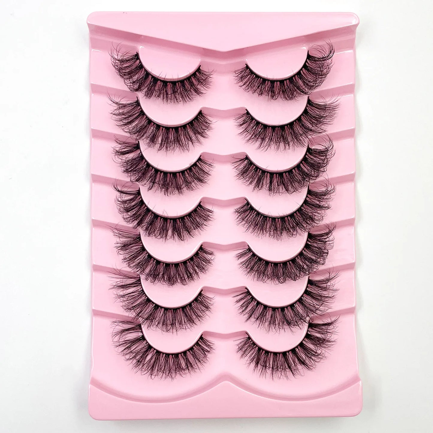 New 7 pairs of thick, 3D simulation mink fur fake eyelashesshort, dramatic fake eyelashes  wholesale full line fake eyelash make