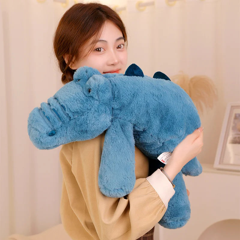 45-70cm Super Soft Lazy Fluffy Plush Stuffed Animals Plushie Raccoon Fox Crocodile Sloth Hug Throw Pillow Birthday Gift Boy Girl