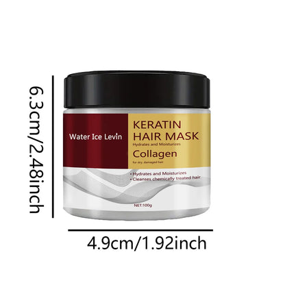Water Ice Levin Keratin Hair Mask: Deep Hydration & Repair for Dry, Damaged Hair in 10 Minutes
