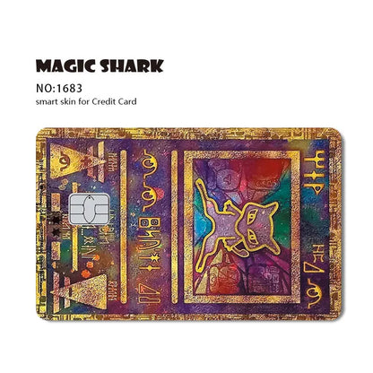 Magic Shark Fashin King Poker Money Game Controler Dragon 3M Matte Thin Sticker Film Skin for Debit Bank Credit Card