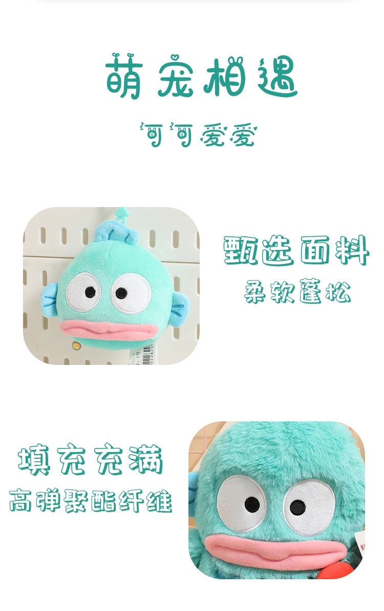 Genuine Sanrio Hangyodon Melody Kuromi Pendant Plush Toys Small Charms Sayuri Model Doll Stuffed Toys Girls Boys Birthday Gifts