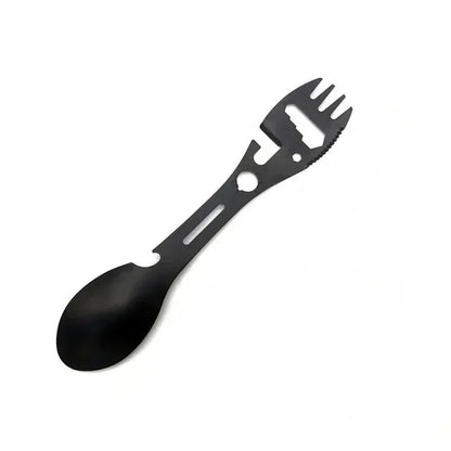 Camping Utensils Set Stainless Steel Outdoor Survival Gear 5 in 1 Tableware Travel Hiking Cutlery Fork Spoon Opener