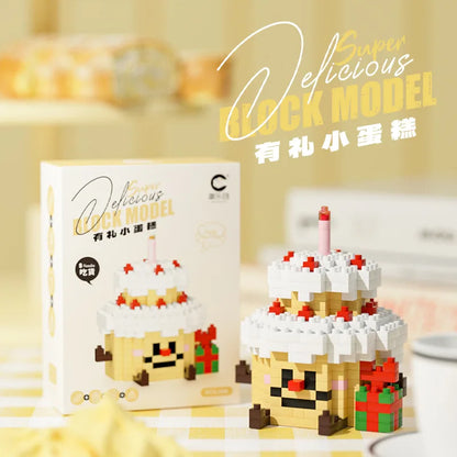 CLC Diamond Particle Casual Splicing Fruit French Fries Burger Block Toys Happy Food and Play Series Toys for Children Gifts