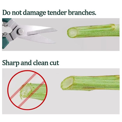 Garden Scissors Straight Head Pruning Shears Non-slip Handle Stainless Steel Outils Manuels Household Bonsai Pruing Scissors