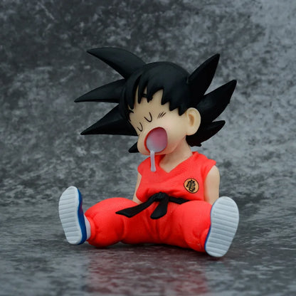 10cm Dragon Ball Z Anime Pvc Action Figure Sitting Posture Sleep Son Goku Model Statue Collection Decoration Toys Birthday Gift