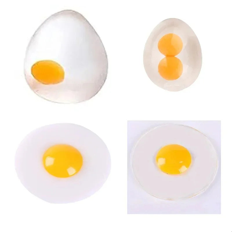 Funky Egg Squishy Ball Clear Squeeze Splat Ball Easter Basket Fillers Squishies Fun Toy Anxiety Reducer for Kids Adults