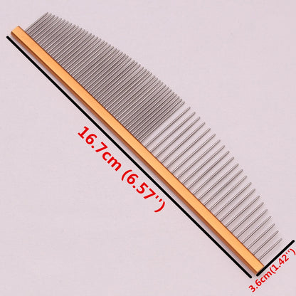 Pet Grooming Combs Aluminum Alloy Brush For Dogs Boundary Knot Massage Tools Professional Salon Cat Hair Cleaning Crescent 7900#