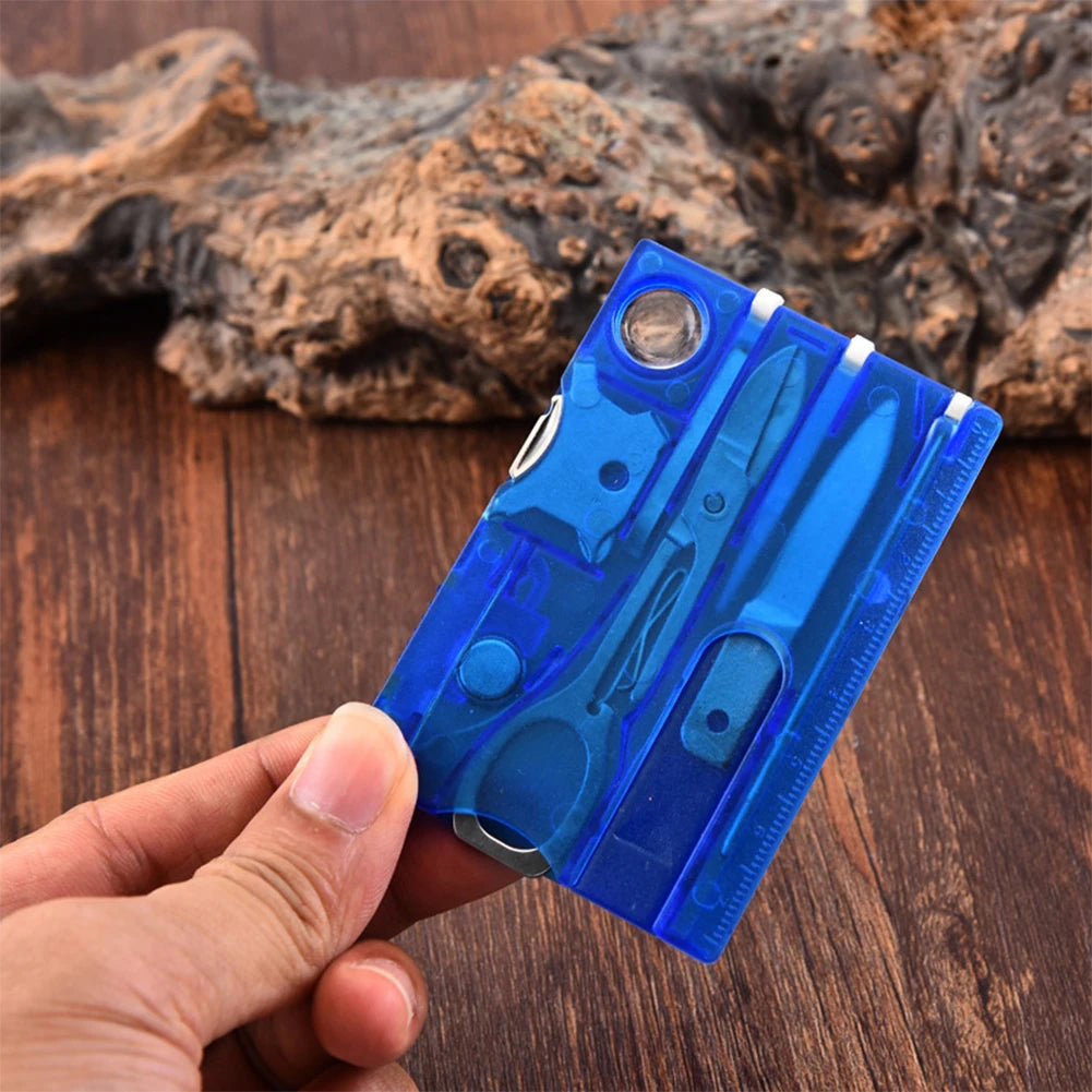 12 In 1 Pocket Credit Card Portable Multi Tools Outdoor Survival Camping Equipment 1 Box Portable Hiking Card Tools Gear