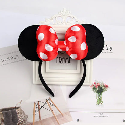 2023 New Cute Performance Party Headband Mickey Minnie Headband Mickey Mouse Bow DY Black Ear Headband Christmas HairAccessories
