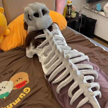 Realistic Dinosaur Skeleton Costume Set Funny Headgear Cosply Dress up Clothing Plush Toys Creative Gifts