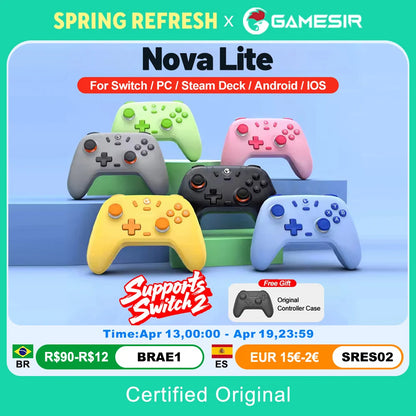 GameSir Nova Lite Gamepads PC Switch 2 Gaming Controller for Nintendo Switch 2 Switch Steam iOS Android Hall Effect Josticks