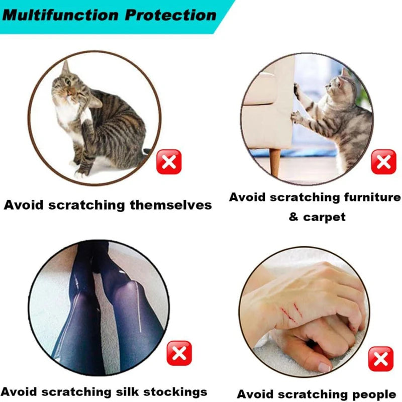20pcs Silicone Soft Cat Nail Cap Cat Paw Claw Pet Nail Protector Cat Nail Cover Pet Nail Protector Kitten Cat Pet Protection