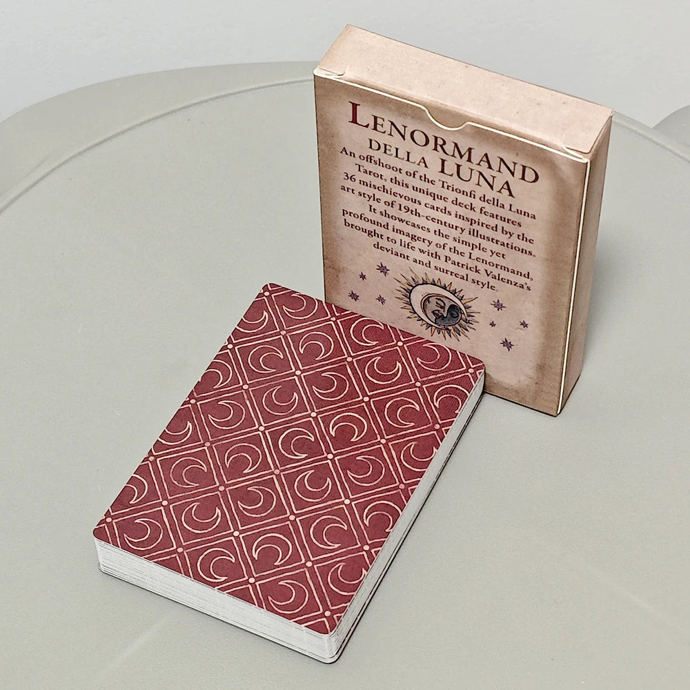 36 Pcs Lenormand Oracle Cards Deviant Moon Lenormand Della Luna Classic Deck Printed on 350GSM Double Embossed Cardstock 9*6cm