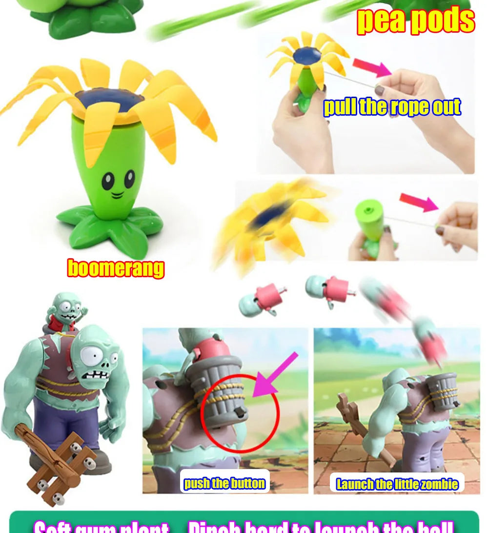 Plants vs. Zombies Giant zombies Egyptian Dr Zombie Dr. Zombie King Action Figure Model PVC Deformation Doll Toys for Kids Gifts