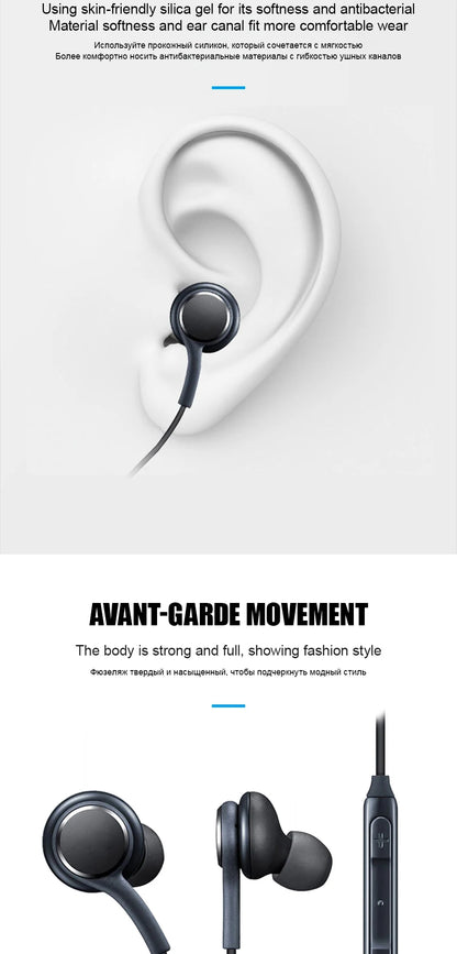 Type C Wired Earphone For Samsung Galaxy S23 S21 S22 Ultra Plus 3.5 mm Earbuds Headphones A54 A34 A53 A53 Accessories
