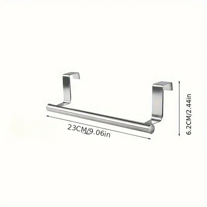 Towel Rack Over Door Towel Bar Hanging Holder Stainless Steel Bathroom Kitchen Cabinet Towel Rag Rack Towel Hanger