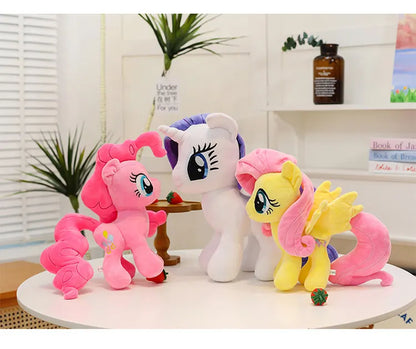 Little Pony Rainbow Dash Applejack Plush Toy 28cm Official Hasbro Figure Soft Stuffed Animal For Fans Collection Gift