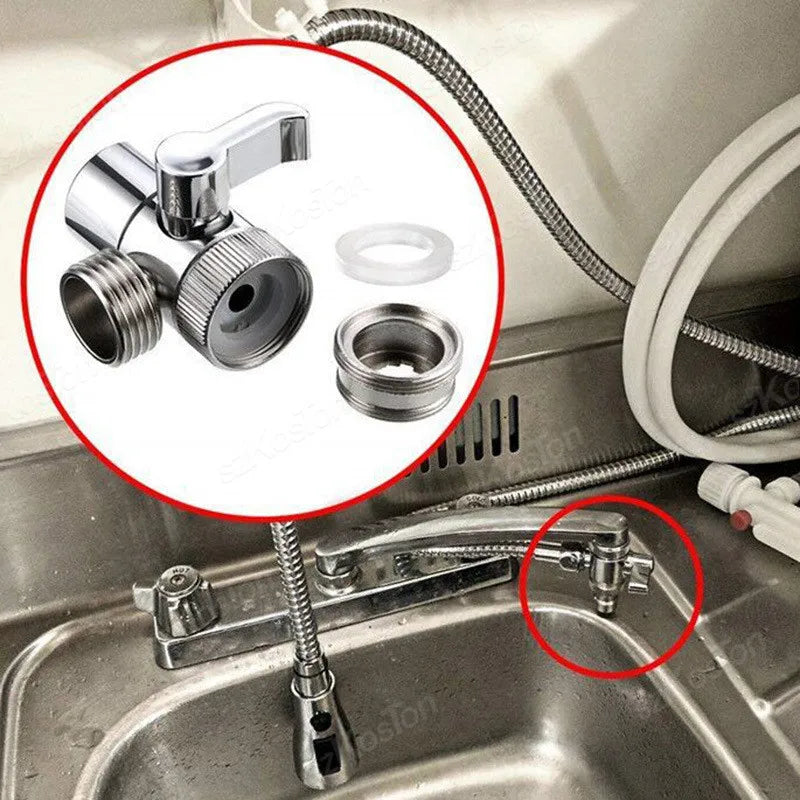 Faucet Switch Adapter Kitchen Sink Splitter Diverter Valve Water Tap Sprayer Connector Toilet Bidet Shower Bathroom Accessories