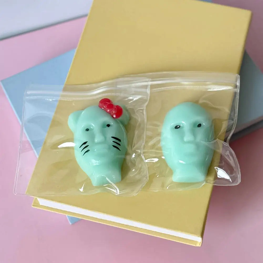 Alien Stress Relief Squeezing Acne Homemade Pinching Toy Super Soft Silicone Abstract Cartoon Reusable Release Rebound Toy