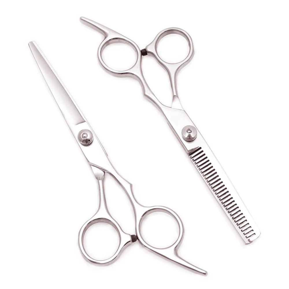 Hairdressing Scissors Japan Stainless Hair Scissors Purple Hair Cutting Scissors Barber Shop Thinning Shears Set Comb C1001