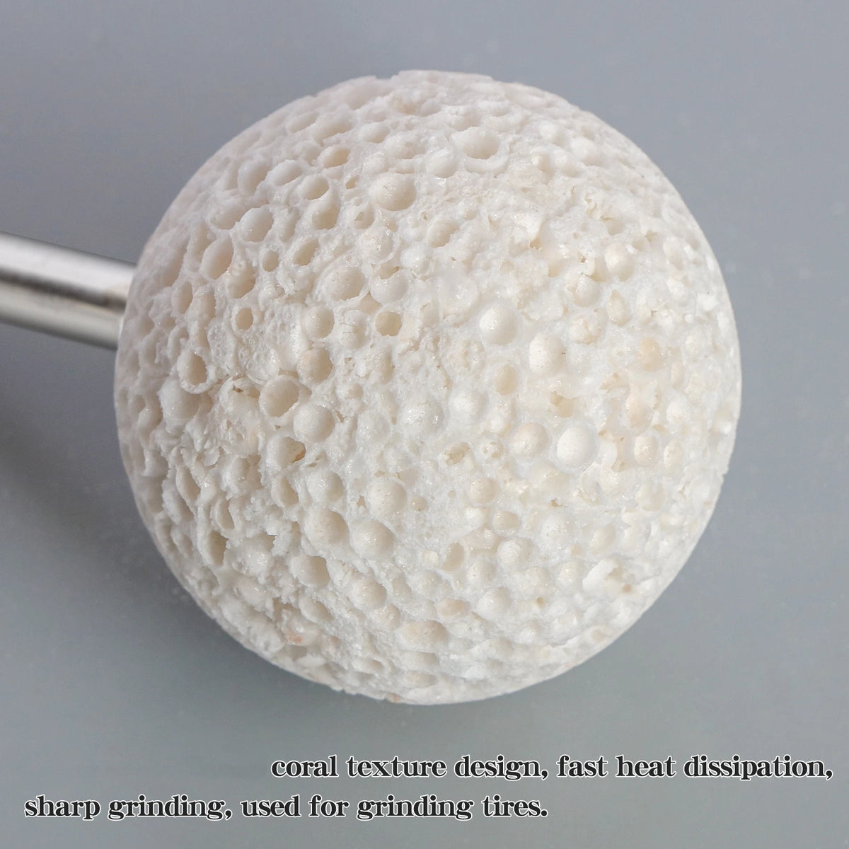 1PCS Car Tyre Grinding Head 40mm Abrasive Ball Puncture Brush Buffer Polishing Golf Ball Shank Tyre Repair Tool Accessories