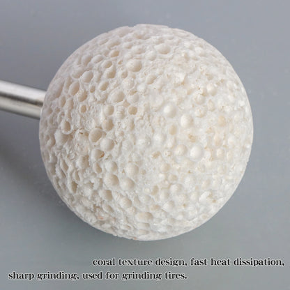 1PCS Car Tyre Grinding Head 40mm Abrasive Ball Puncture Brush Buffer Polishing Golf Ball Shank Tyre Repair Tool Accessories