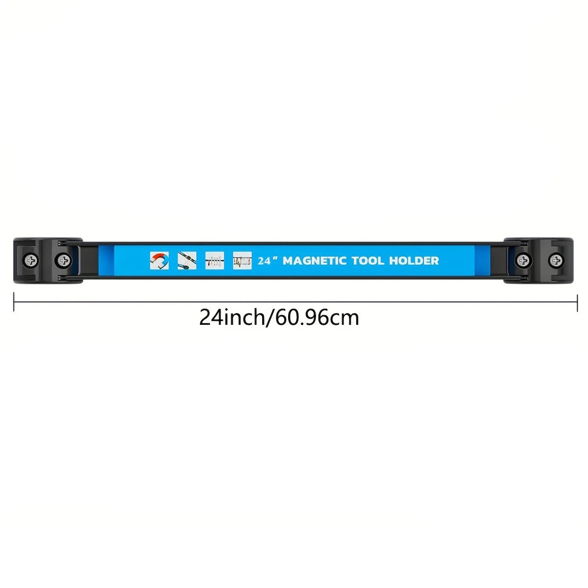 8,12,18,24inch Magnetic Tool Holder Heavy Duty Tool Bar,Space Saving Metal Organizer Rack Tool for Workshop Garage Home