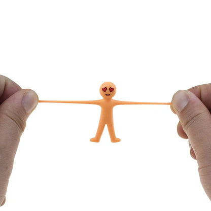 10Pcs Novelty Stretchy Stretch Toy Cute Colorful Yellow Stress Relief Stretchy Fidget Gifts TPR Soft Plastic Creative Doll Toy