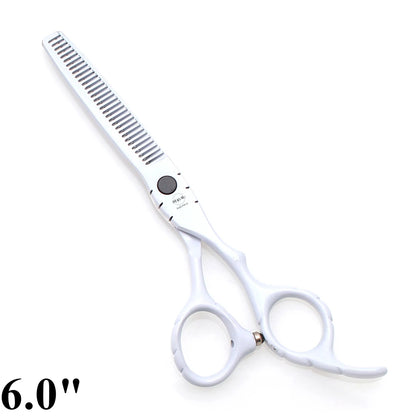 Professional Hairdressing Scissors 5.5" 6" AQIABI Japan Stainless Thinning Scissors Barber Shop Hair Cutting Scissors Red A1010