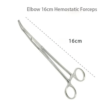 1pc Stainless Steel Hemostatic Forceps Surgical Forceps Tool Hemostat Locking Clamps Forceps Fishing Pliers Curved/Straight Tip