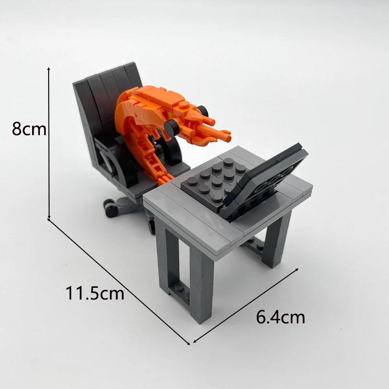 MOC Building Block Shrimp Model Figurines Puzzle Assembly Kit for Boys And Girls Internet Celebrity Creative Parodies Toy