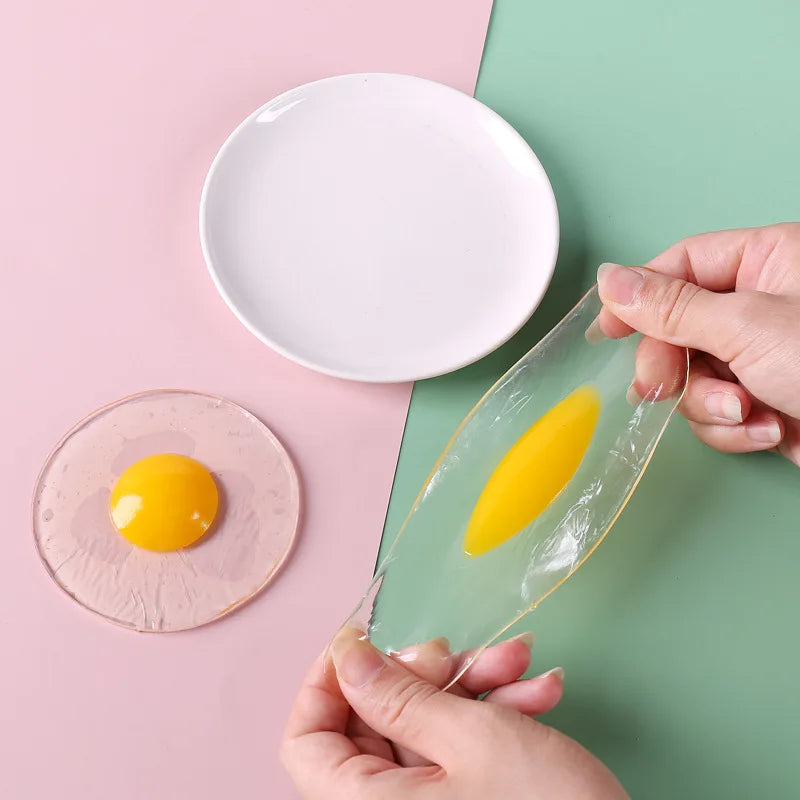 Funky Egg Squishy Ball Clear Squeeze Splat Ball Easter Basket Fillers Squishies Fun Toy Anxiety Reducer for Kids Adults