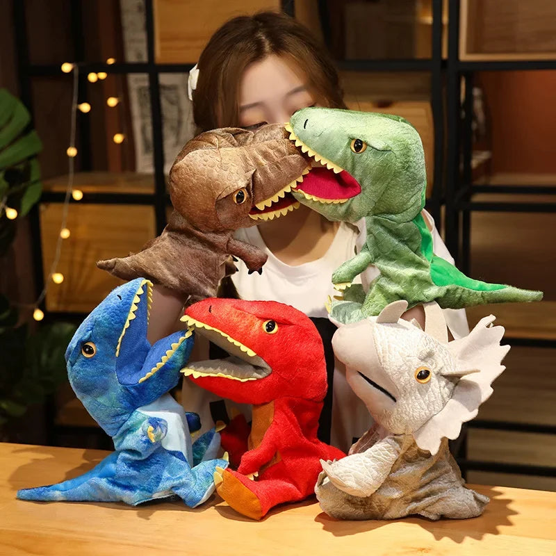 Stuffed Plush Animals Toys Hand Finger Puppet Kawaii Dolls Educational Baby Toys Learning & Education Monkey Tiger Children Gift