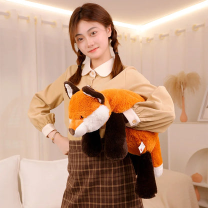 45-70cm Super Soft Lazy Fluffy Plush Stuffed Animals Plushie Raccoon Fox Crocodile Sloth Hug Throw Pillow Birthday Gift Boy Girl