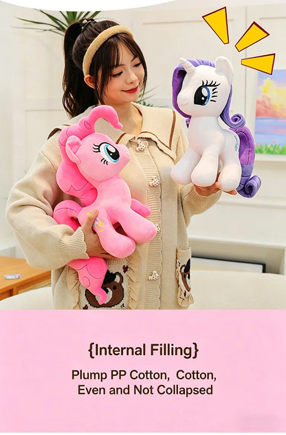 Little Pony Rainbow Dash Applejack Plush Toy 28cm Official Hasbro Figure Soft Stuffed Animal For Fans Collection Gift