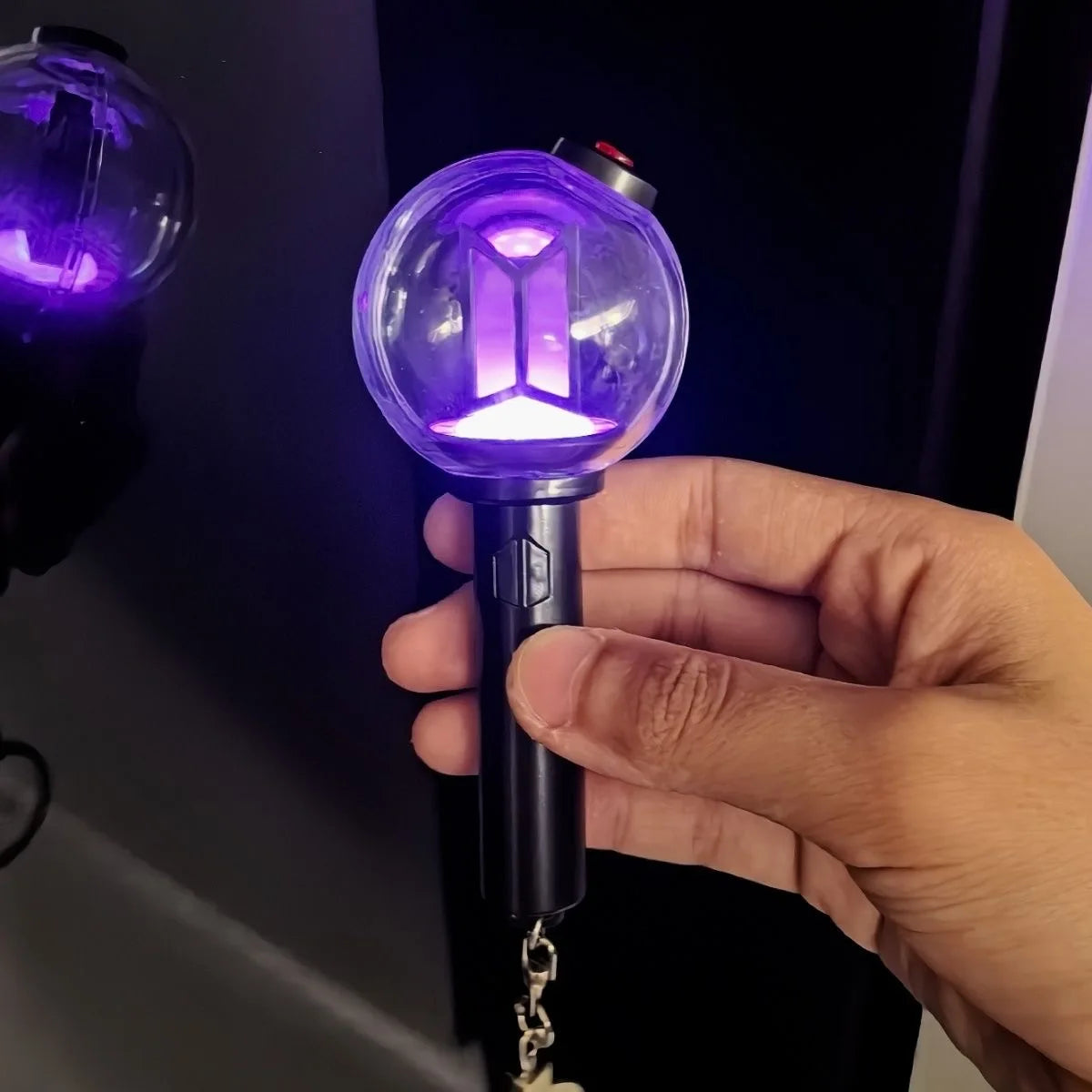New Mini Kpop Army Ver.4 Lightstick Keychain Light Up Pendant Keyring