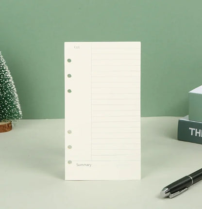 45 Sheets A5 A6 A7 Loose Leaf Notebook Refill Spiral Binder Inner Page Line Blank craft  Grid Inside Paper Stationery